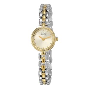 Titan Raga Champagne Dial Women Watch with Metal Strap