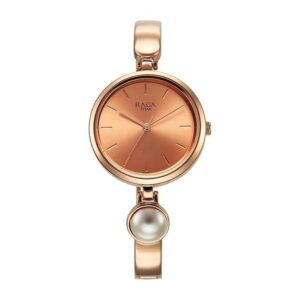 Titan Raga Power Pearls Quartz Analog Rose Gold Dial Metal Strap Watch for Women