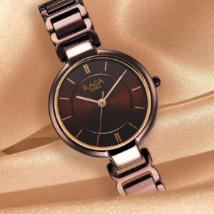 Titan Raga Women's Allure Brown Dial with Designer Metal Strap Watch