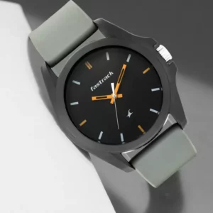Fastrack Fastfit Quartz Analog Black Dial Grey Silicone Strap Unisex Watch